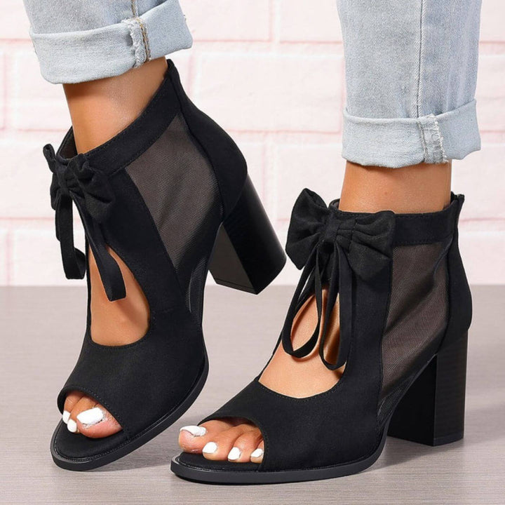Evie™ - Bow Charm Chunky Heels Orthopaedic Sandals