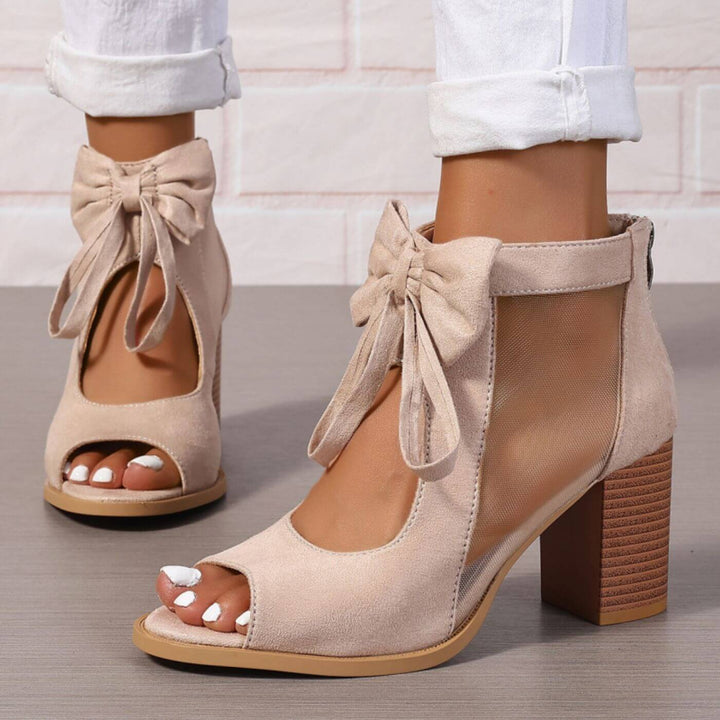 Evie™ - Bow Charm Chunky Heels Orthopaedic Sandals