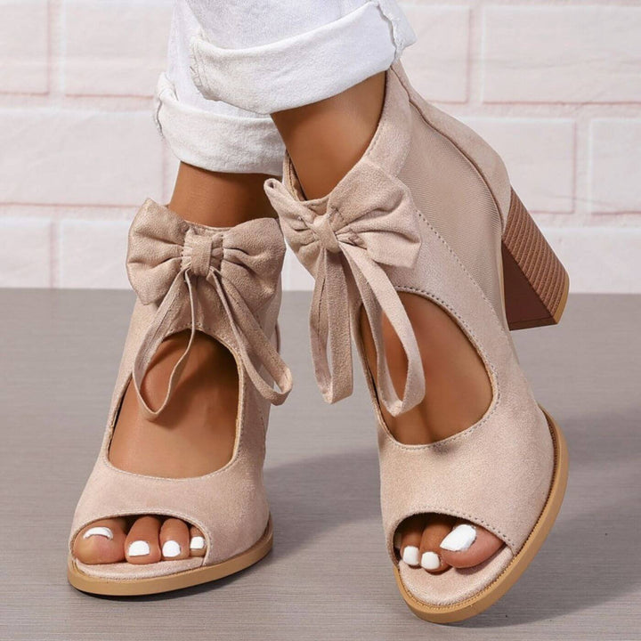 Evie™ - Bow Charm Chunky Heels Orthopaedic Sandals