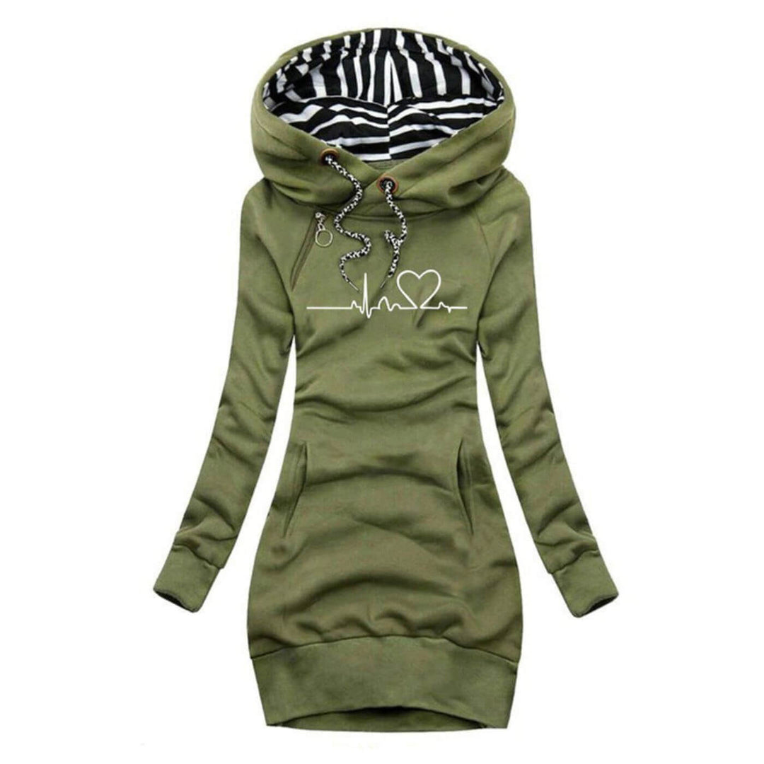 Helena™ - Cosy Hooded Sweater Dress