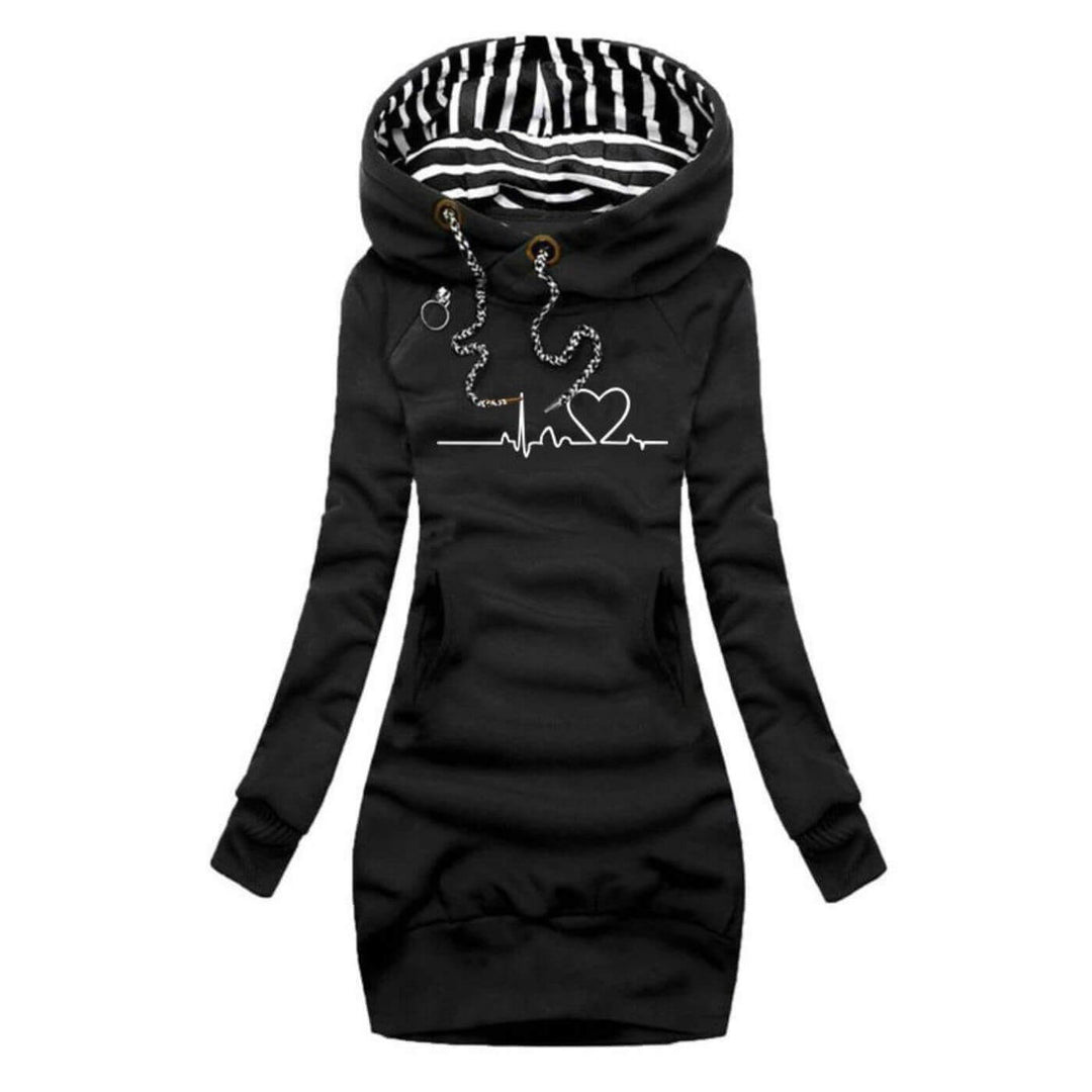 Helena™ - Cosy Hooded Sweater Dress